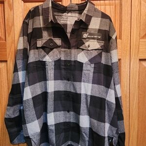 Black and Gray Plaid Long Sleeve Shirt